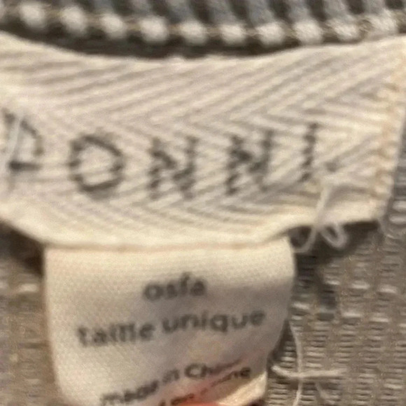 Anthropology Donni‎ Sandwash Ribbed Open Cardigan Grey White Texture Stripe EUC - Picture 3 of 11